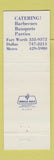 Matchbook Cover - Colonial Cafeterias  Fort Worth Dallas TX