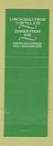Matchbook Cover - The Chateau Charlotte NC