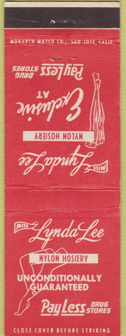 Matchbook Cover - Lynda Lee Hosiery Payless Drug Stores