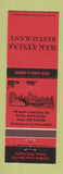 Matchbook Cover - Bakatsias Restaurant Graham NC
