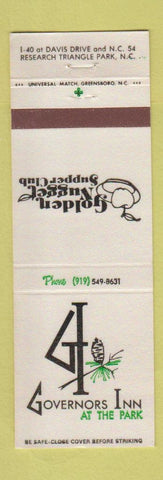 Matchbook Cover - Governors Inn Research Triangle Park NC