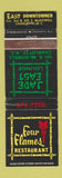 Matchbook Cover - Four Flames Restaurant Charlotte NC Jade East Lounge