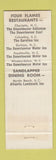 Matchbook Cover - Four Flames Restaurant Charlotte NC Jade East Lounge