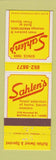 Matchbook Cover - Sahlen's Meat Packers Buffalo NY