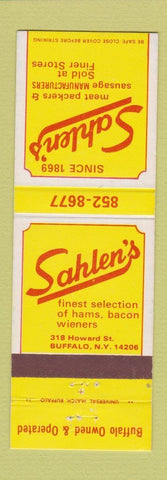 Matchbook Cover - Sahlen's Meat Packers Buffalo NY