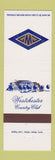 Matchbook Cover - Westchester Country Club Rye NY
