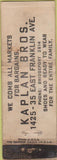 Matchbook Cover - Kaplan Bros shoes WORN
