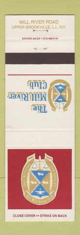Matchbook Cover - Mill River Club Upper Brookville LI NY