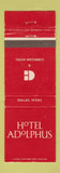 Matchbook Cover - Hotel Adolphus Dallas TX