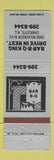 Matchbook Cover - BBQ King Drive In Restaurant Charlotte NC