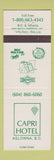 Matchbook Cover - Capri Hotel Kelowna BC