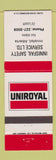 Matchbook Cover - Uniroyal Tires Innisfail AB