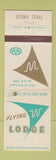 Matchbook Cover - Flying W Lodge Ozona TX