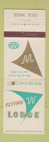 Matchbook Cover - Flying W Lodge Ozona TX