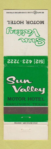 Matchbook Cover - Sun Valley Motor Hotel Harlingen TX WEAR