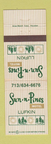 Matchbook Cover - Sun n Pines Motel Lufkin TX