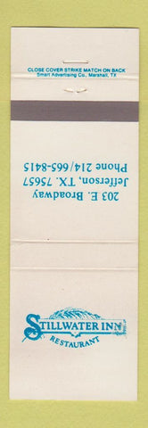 Matchbook Cover - Stillwater Inn Restaurant Jefferson TX WEAR