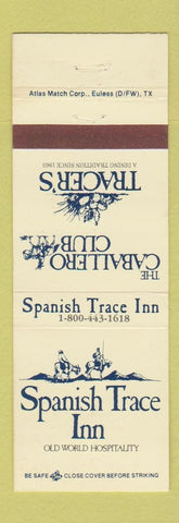 Matchbook Cover - Spanish Trace Inn Caballero Club Athens TX