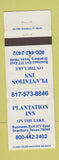 Matchbook Cover - Plantation Inn Granbury TX WEAR