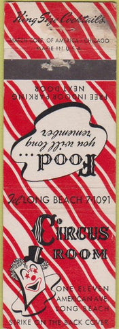 Matchbook Cover - Circus Room Long Beach CA WEAR