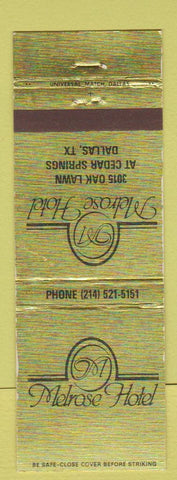 Matchbook Cover - Melrose Hotel Dallas TX