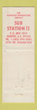 Matchbook Cover - Sub Station II Asheville NC WORN