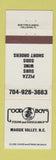 Matchbook Cover - Good Boys Fixins and Giggle Soup Maggie Valley NC WHITE