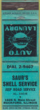 Matchbook Cover - Saur's Shell oil gas Rockford IL