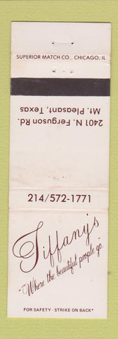 Matchbook Cover - Tiffany's Mount Pleasant TX WEAR