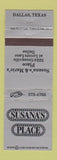 Matchbook Cover - Susana's Place Dallas TX