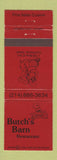 Matchbook Cover - Butch's Barn Restaurant Italian Commerce TX
