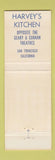 Matchbook Cover - Harvey's Kitchen San Francisco CA