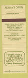 Matchbook Cover - Hot Biscuit Restaurant Nacogdoches Tyler Longview Lufkin TX