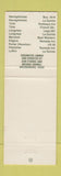 Matchbook Cover - Hot Biscuit Restaurant Nacogdoches Tyler Longview Lufkin TX