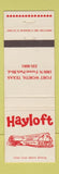 Matchbook Cover - Hayloft Fort Worth TX