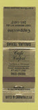Matchbook Cover - Cappuccino Restaurant Cafe Capri Dallas TX