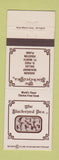 Matchbook Cover - The Black Eyes Pea Addison Beaumont Dallas El Paso Plano TX
