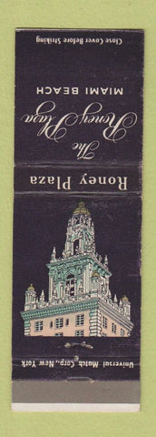 Matchbook Cover - Roney Plaza Miami Beach FL WEAR