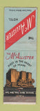 Matchbook Cover - McAllister Hotel Miami FL WEAR