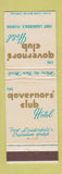 Matchbook Cover - Governors' Club Hotel Fort Lauderdale FL