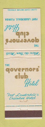 Matchbook Cover - Governors' Club Hotel Fort Lauderdale FL