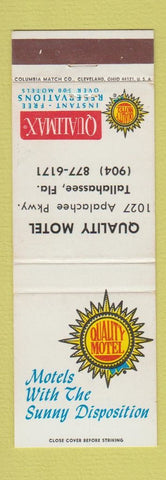 Matchbook Cover - Quality Motel Tallahassee FL