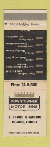 Matchbook Cover - Downtowner Motor Inns Orlando FL