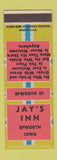 Matchbook Cover - Jay's Inn Epworth IA low phone #