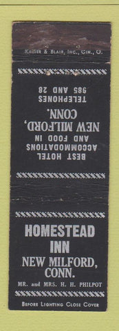 Matchbook Cover - Homestead Inn New Milford CT