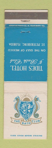 Matchbook Cover - The Bath Club Tides Hotel St Petersburg FL WEAR