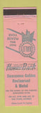 Matchbook Cover - Suwannee Gables Restaurant Motel Old Town FL PINK