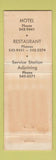 Matchbook Cover - Suwannee Gables Restaurant Motel Old Town FL GREEN WEAR
