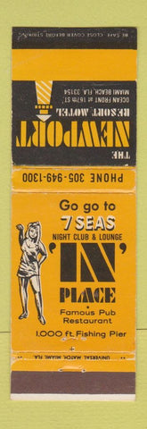 Matchbook Cover - Newport Resort Motel Miami Beach FL girlie