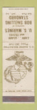 Matchbook Cover US Marines Recruiting Snelling Standard oil gas Oak Park IN WEAR